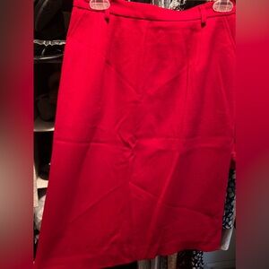Red wool skirt